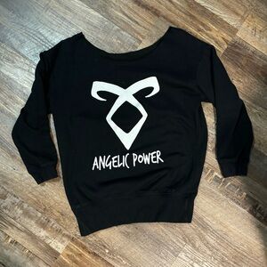 The Shadowhunter Chronicles fan crewneck with a cut neckline